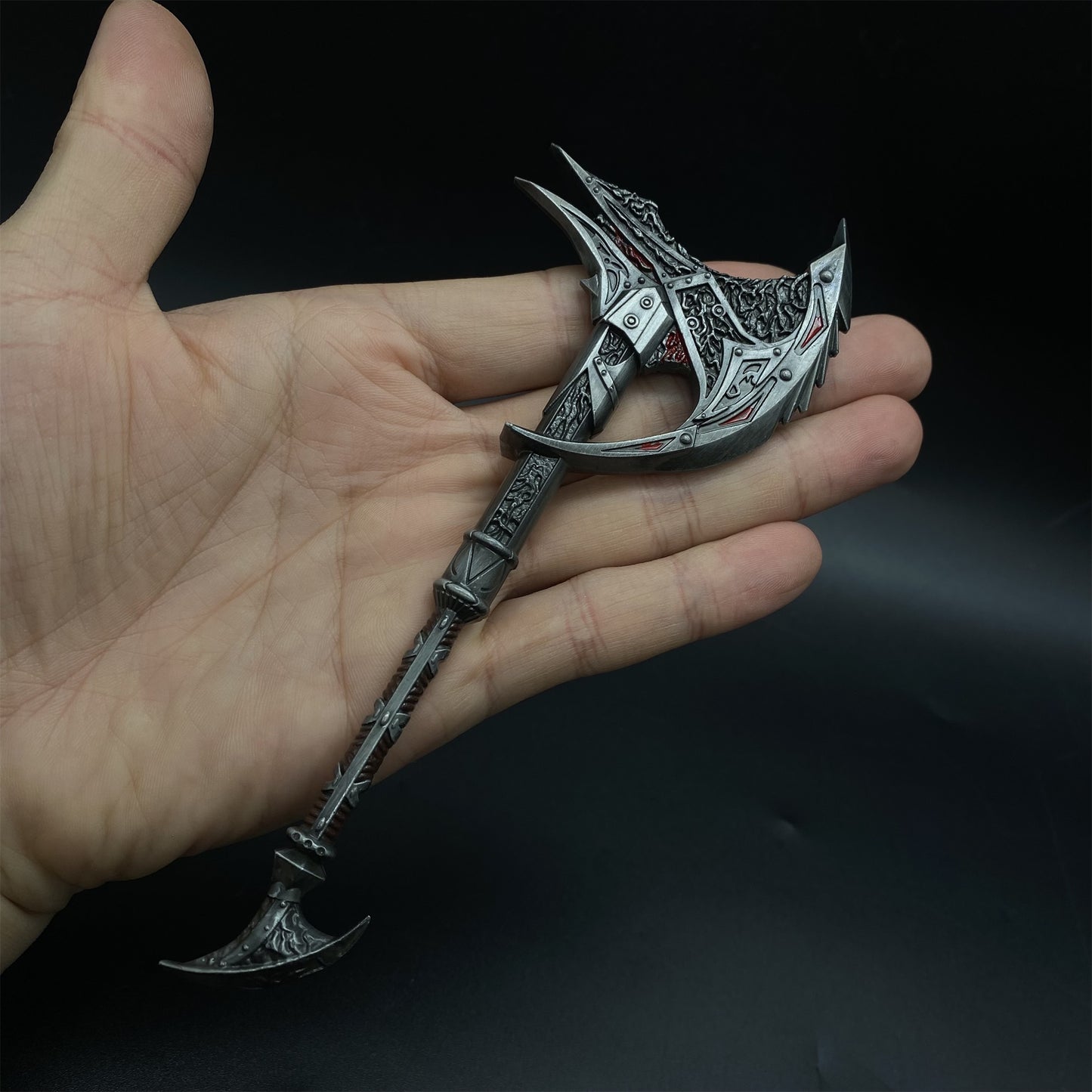 Mini Skyrim Daedric Battle Axe Metal Replica