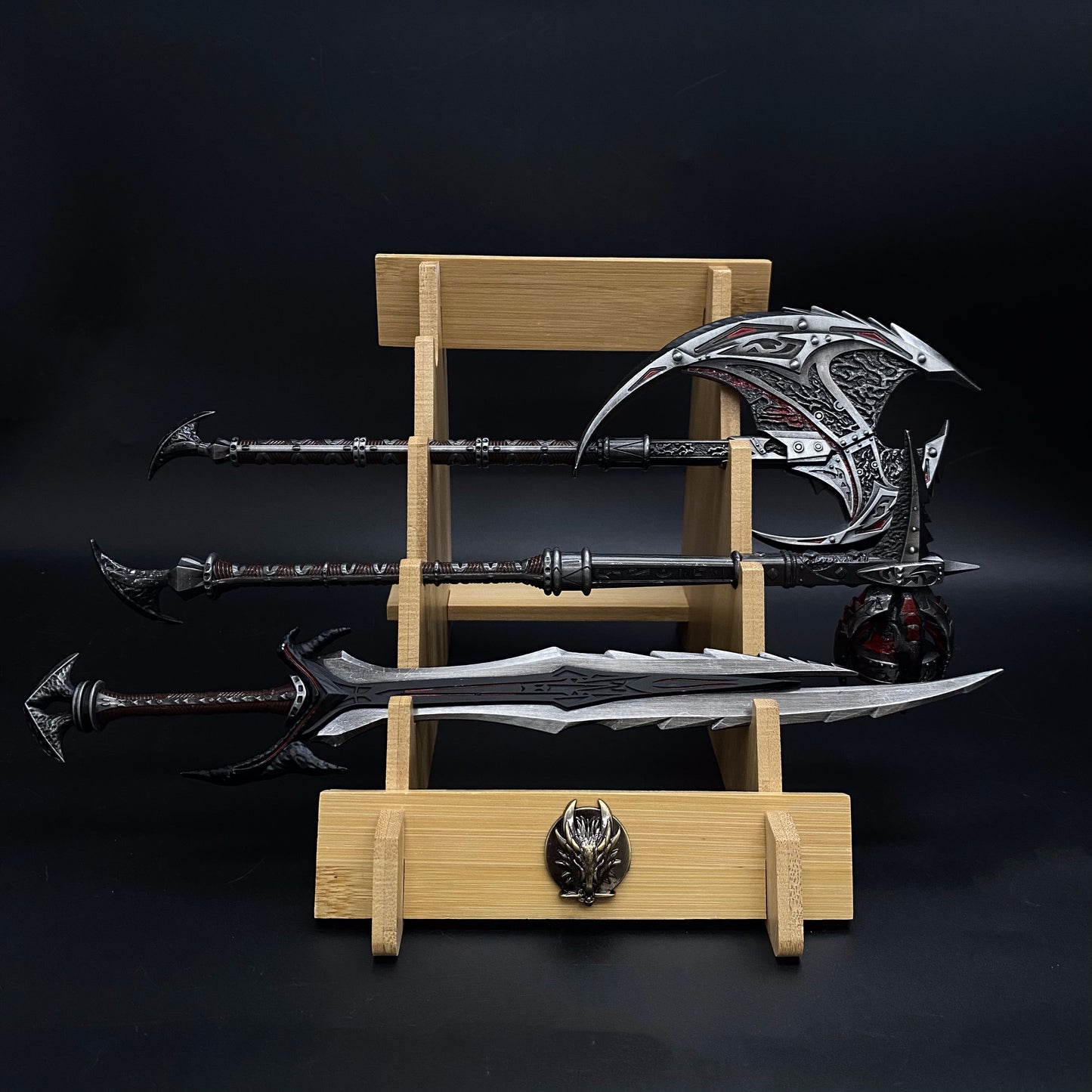 Daedric Greatsword Battleaxe Warhammer 3 In 1 Gift Box