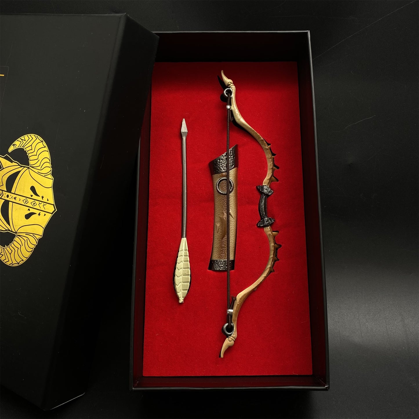 Metal 1/6 Scale Skyrim Dragon Bone Bow Miniature