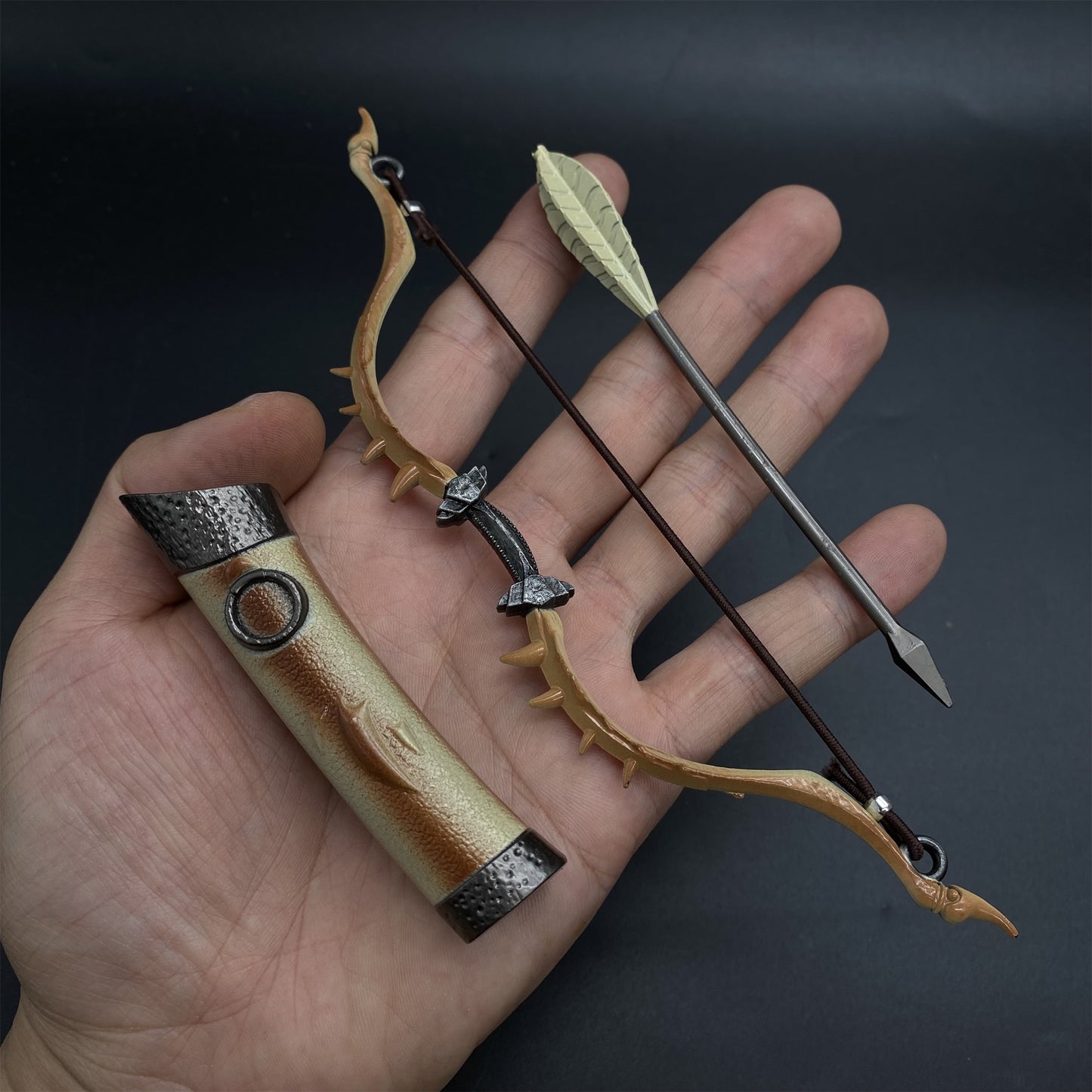 Metal 1/6 Scale Skyrim Dragon Bone Bow Miniature