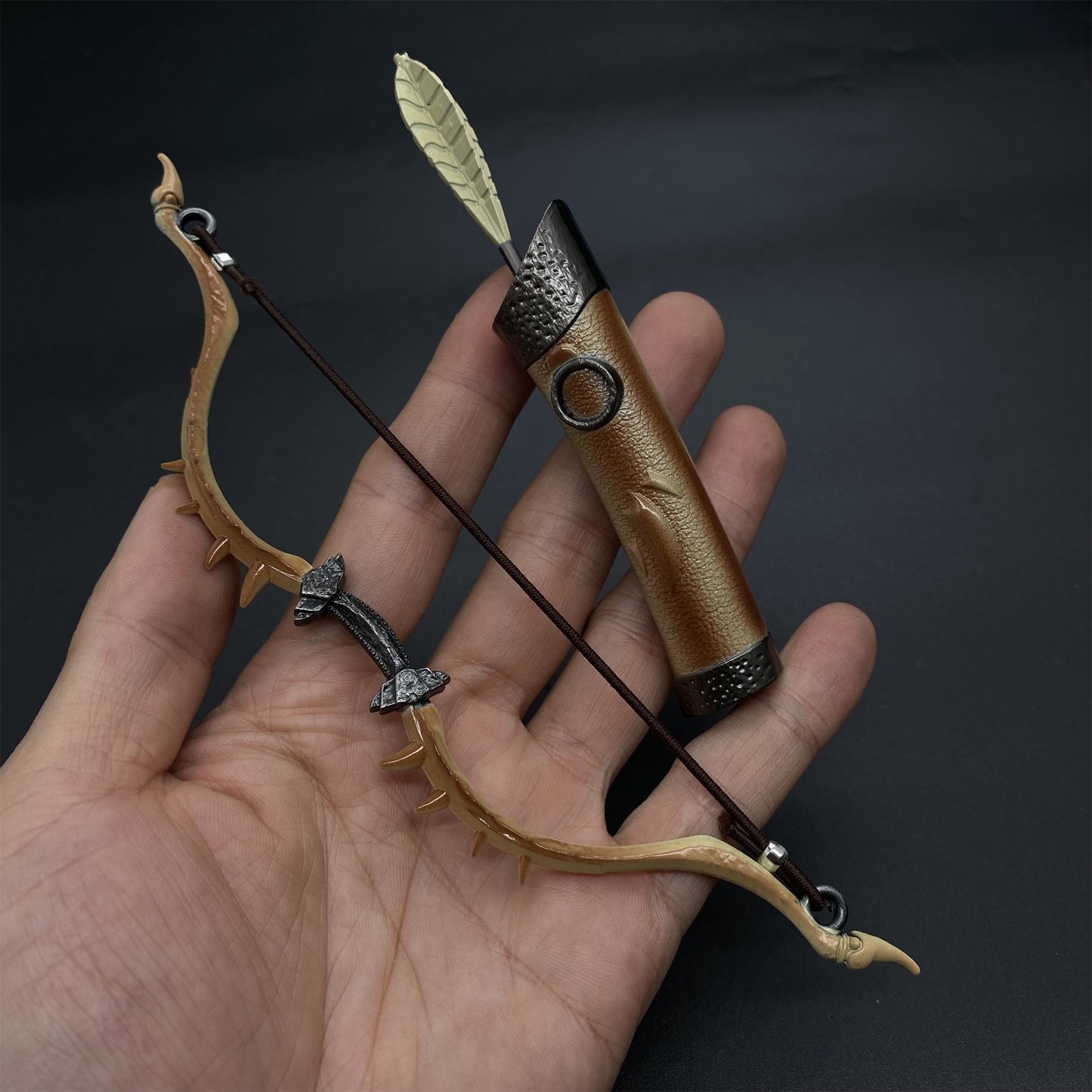 Metal 1/6 Scale Skyrim Dragon Bone Bow Miniature