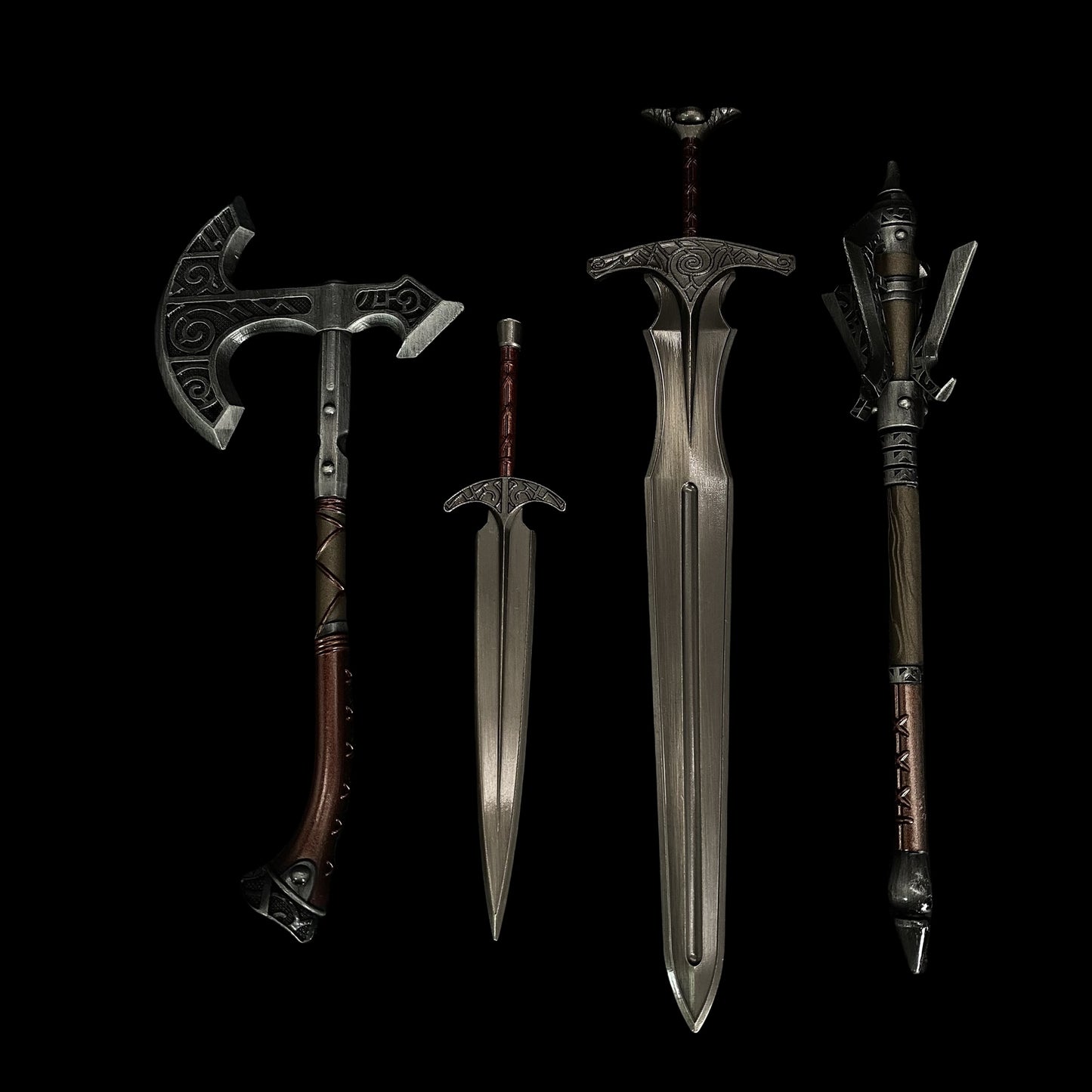 Metal Skyrim Steel Sword Skyforged Axe Steel Mace Steel Dagger 1: 6 Scale