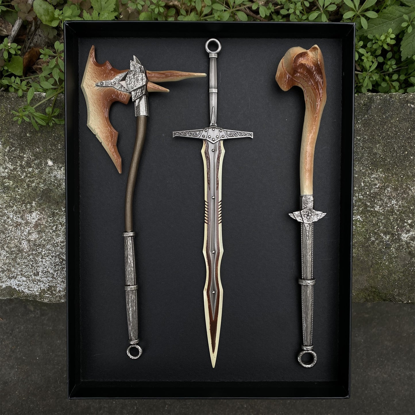 Dragonbone Warhammer Greatsword Battleaxe 3 In 1 Gift Box