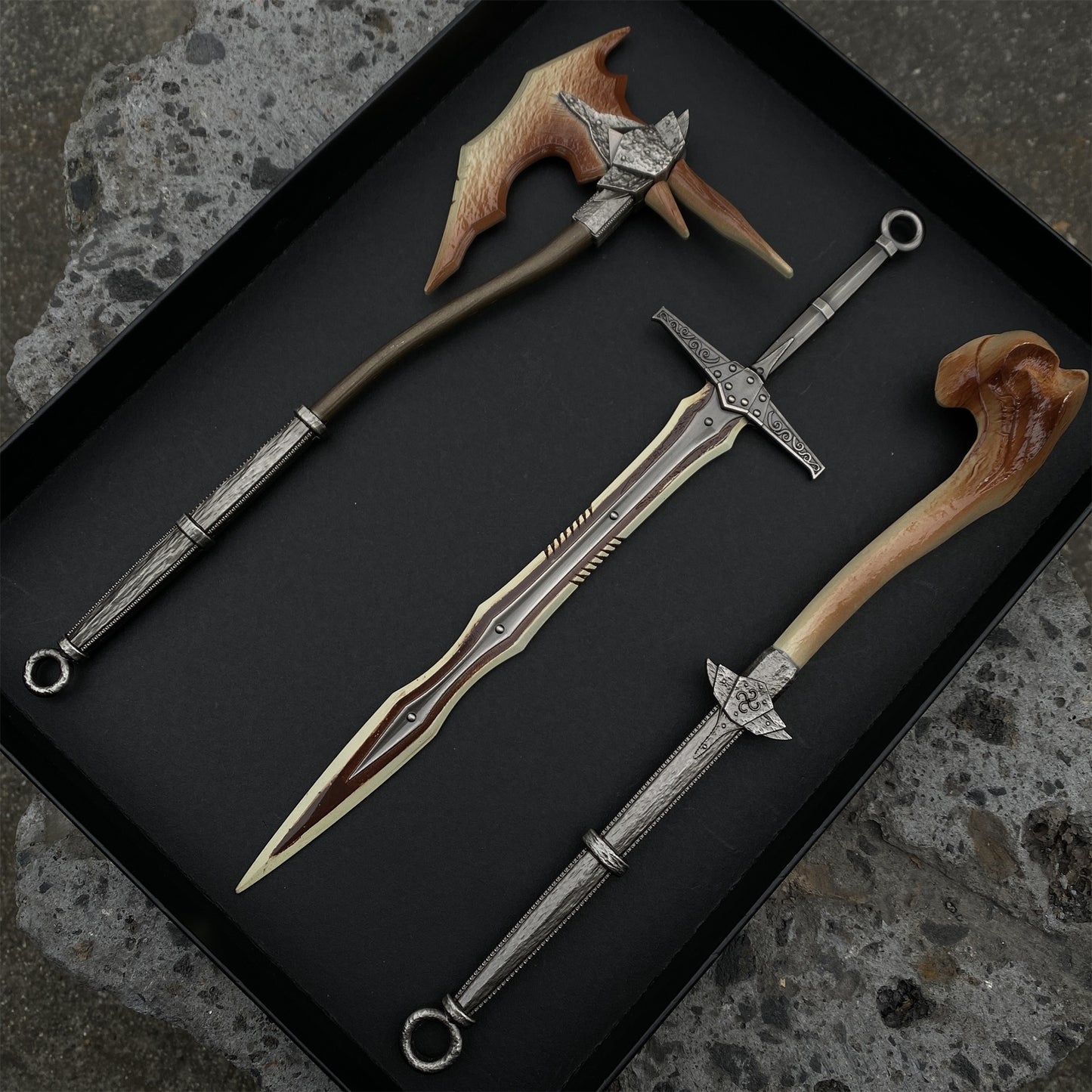 Dragonbone Warhammer Greatsword Battleaxe 3 In 1 Gift Box