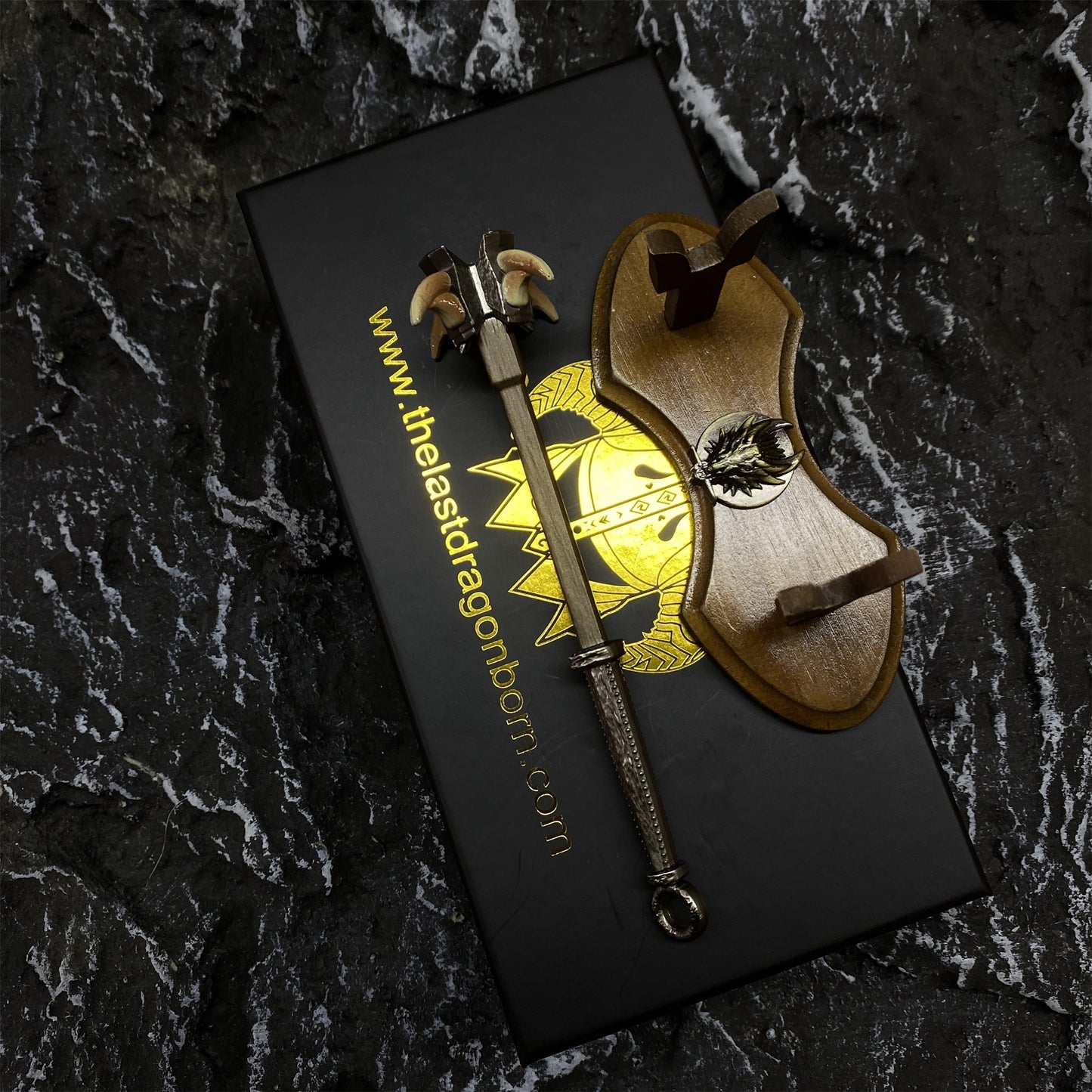 Dragonbone War Axe Dagger Sword Mace Metal Miniature 4 In 1 Gift Box