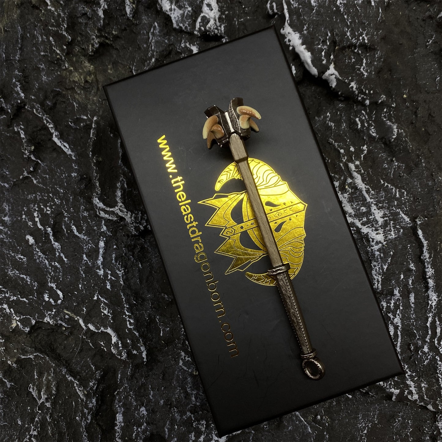 Dragonbone War Axe Dagger Sword Mace Metal Miniature 4 In 1 Gift Box