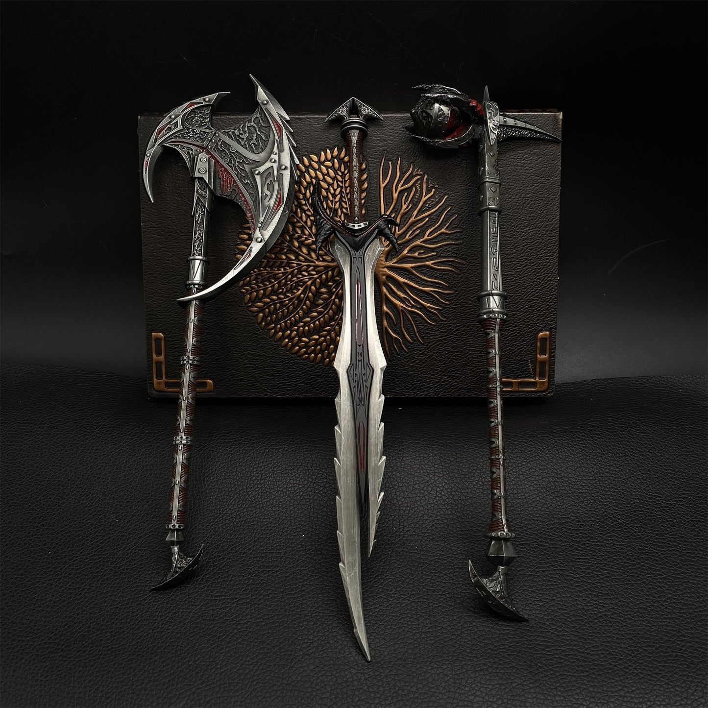 Daedric Greatsword Battleaxe Warhammer 3 In 1 Gift Box