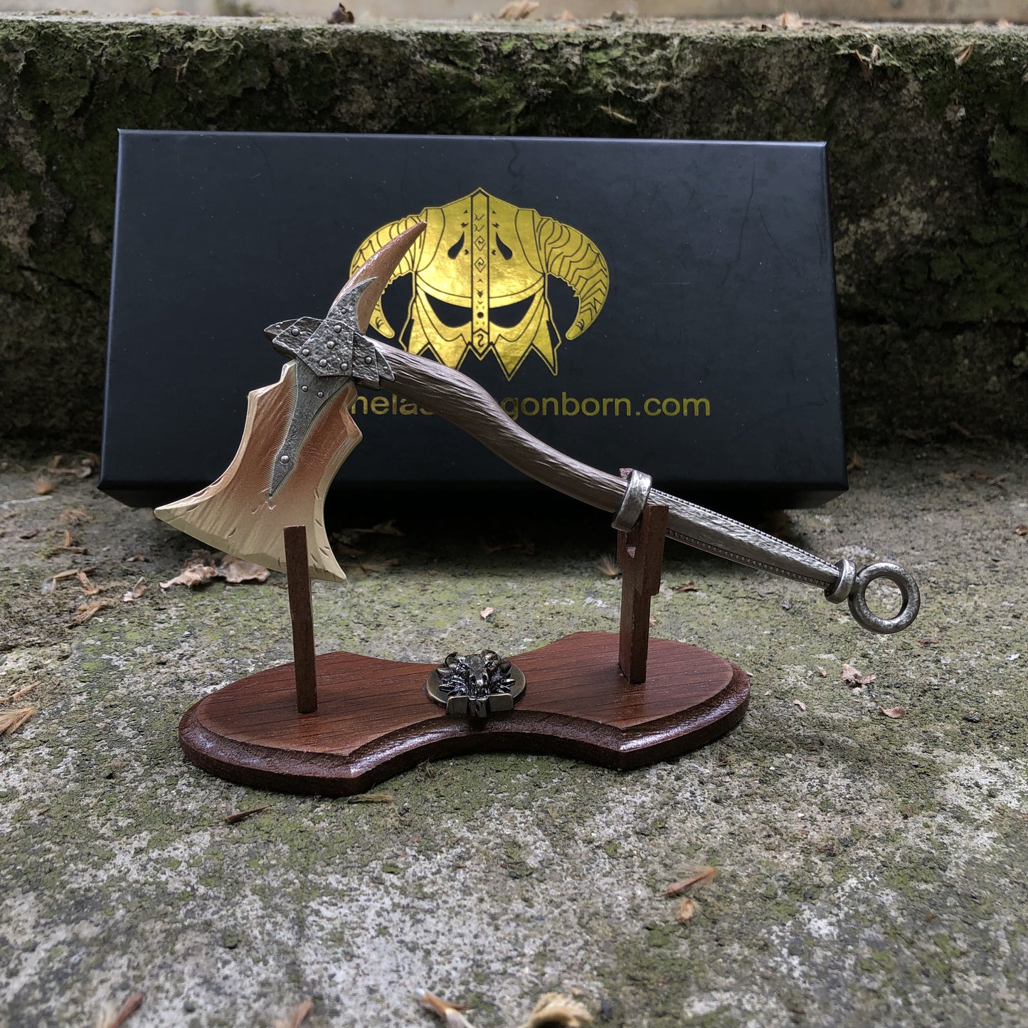Dragonbone War Axe Metal Miniature Gift Box