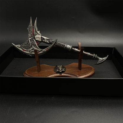 Mini Skyrim Daedric Battle Axe Metal Replica