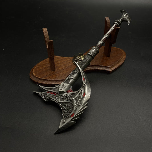 Mini Skyrim Daedric Battle Axe Metal Replica