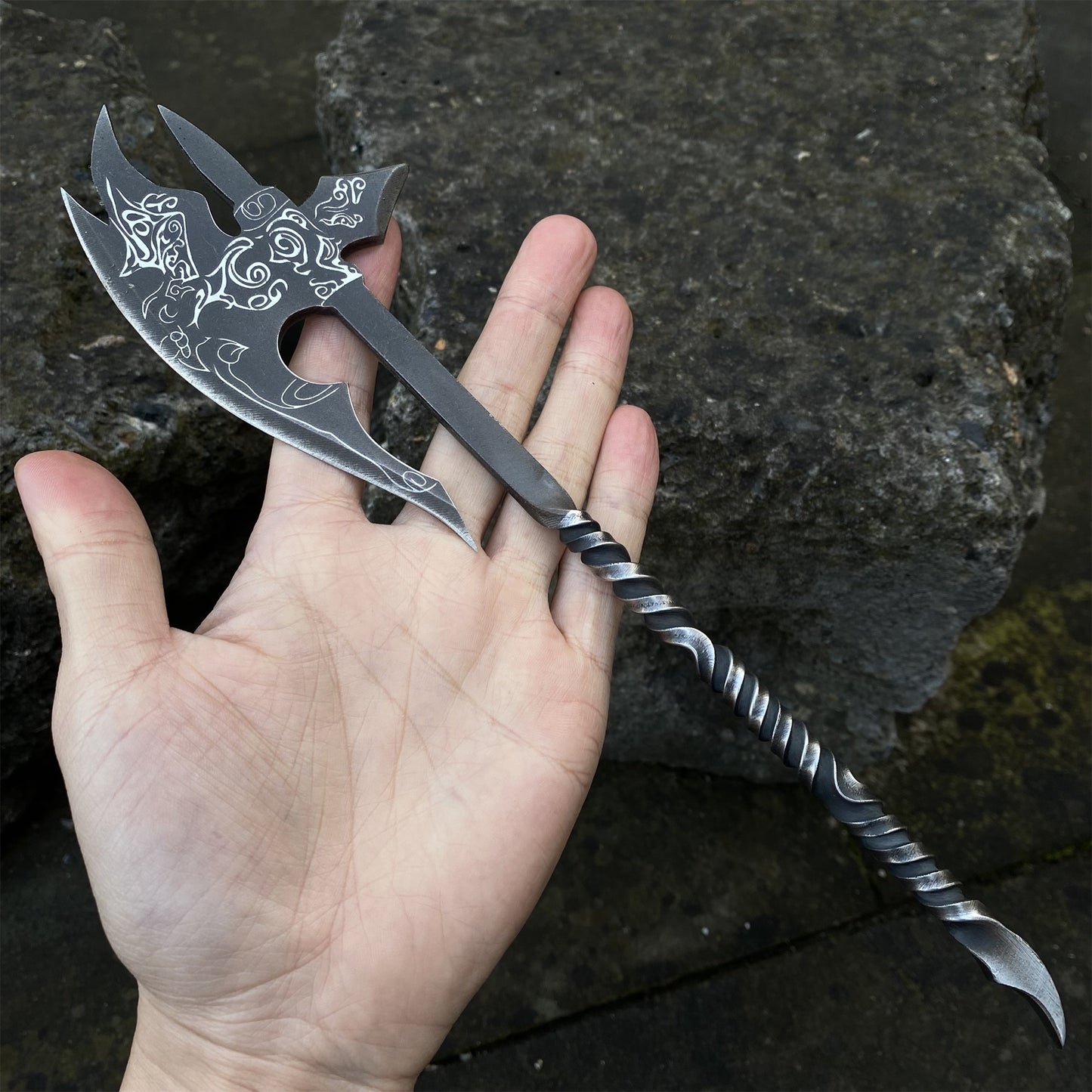 Hand-Forged Ebnoy Axe Steel Replica Letter Opener