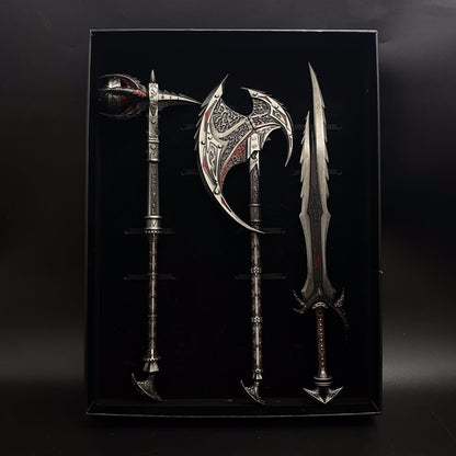 Daedric Greatsword Battleaxe Warhammer 3 In 1 Gift Box