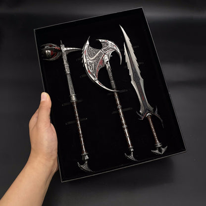 Daedric Greatsword Battleaxe Warhammer 3 In 1 Gift Box