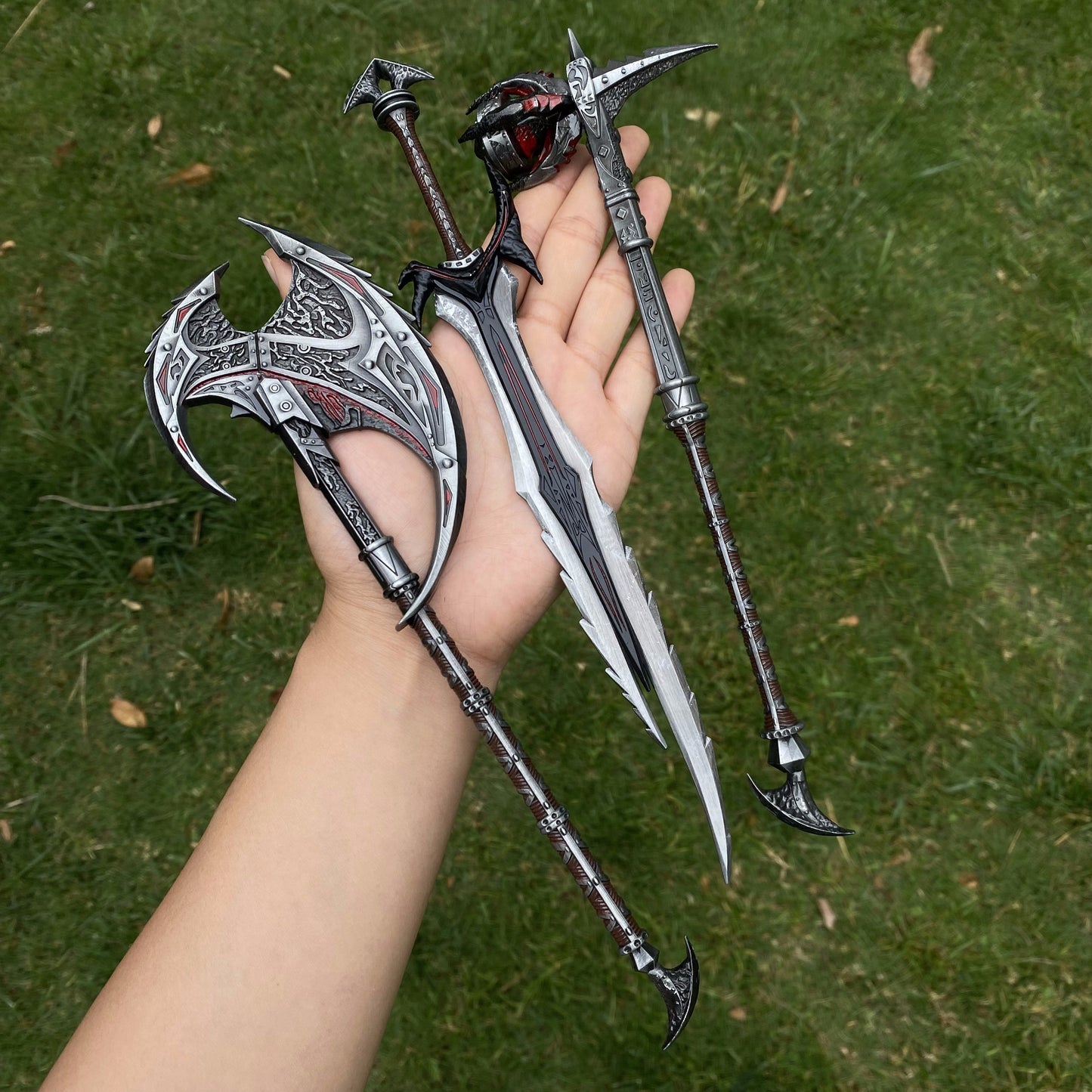 Daedric Greatsword Battleaxe Warhammer 3 In 1 Gift Box