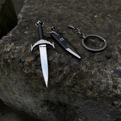 Mini Mehrunes Dagon Razor Inspired EDC Knife Keychain