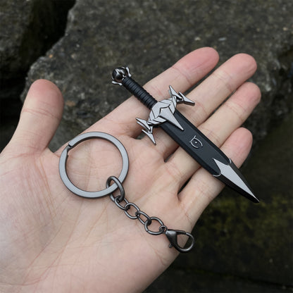 Mini Mehrunes Dagon Razor Inspired EDC Knife Keychain