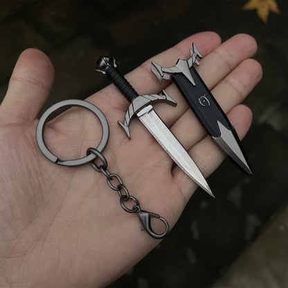 Mini Mehrunes Dagon Razor Inspired EDC Knife Keychain