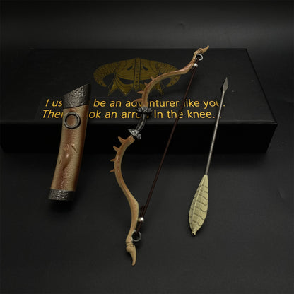 Metal 1/6 Scale Skyrim Dragon Bone Bow Miniature