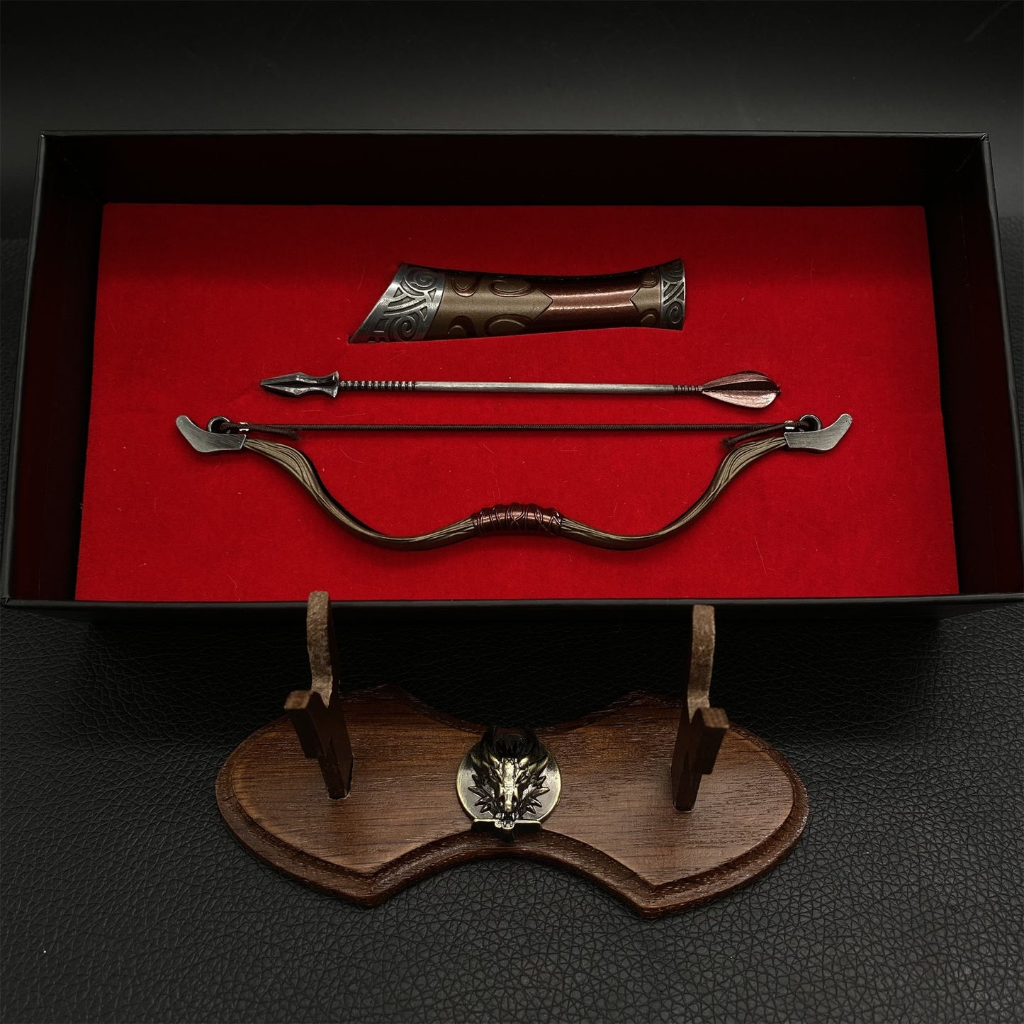 Metal 1:6 Steel Hunting Bow Miniature