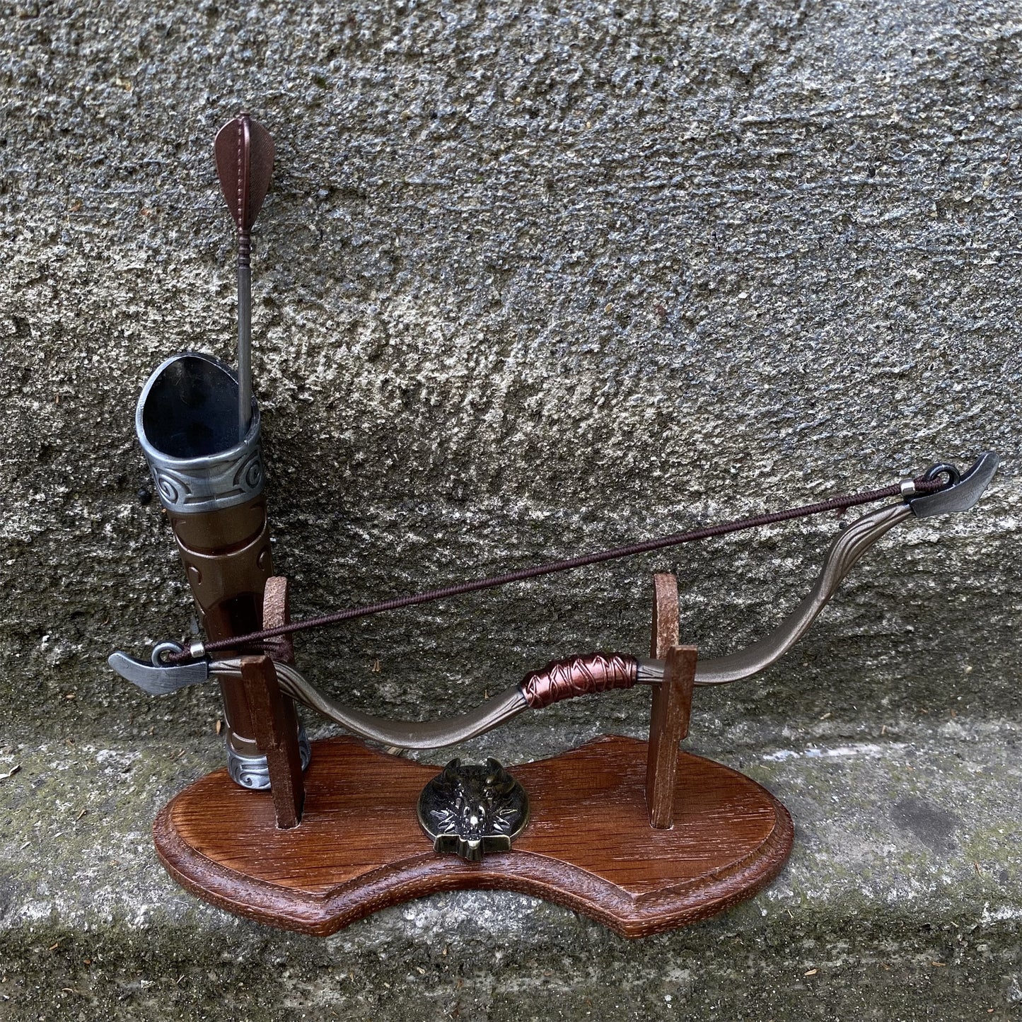 Metal 1:6 Steel Hunting Bow Miniature