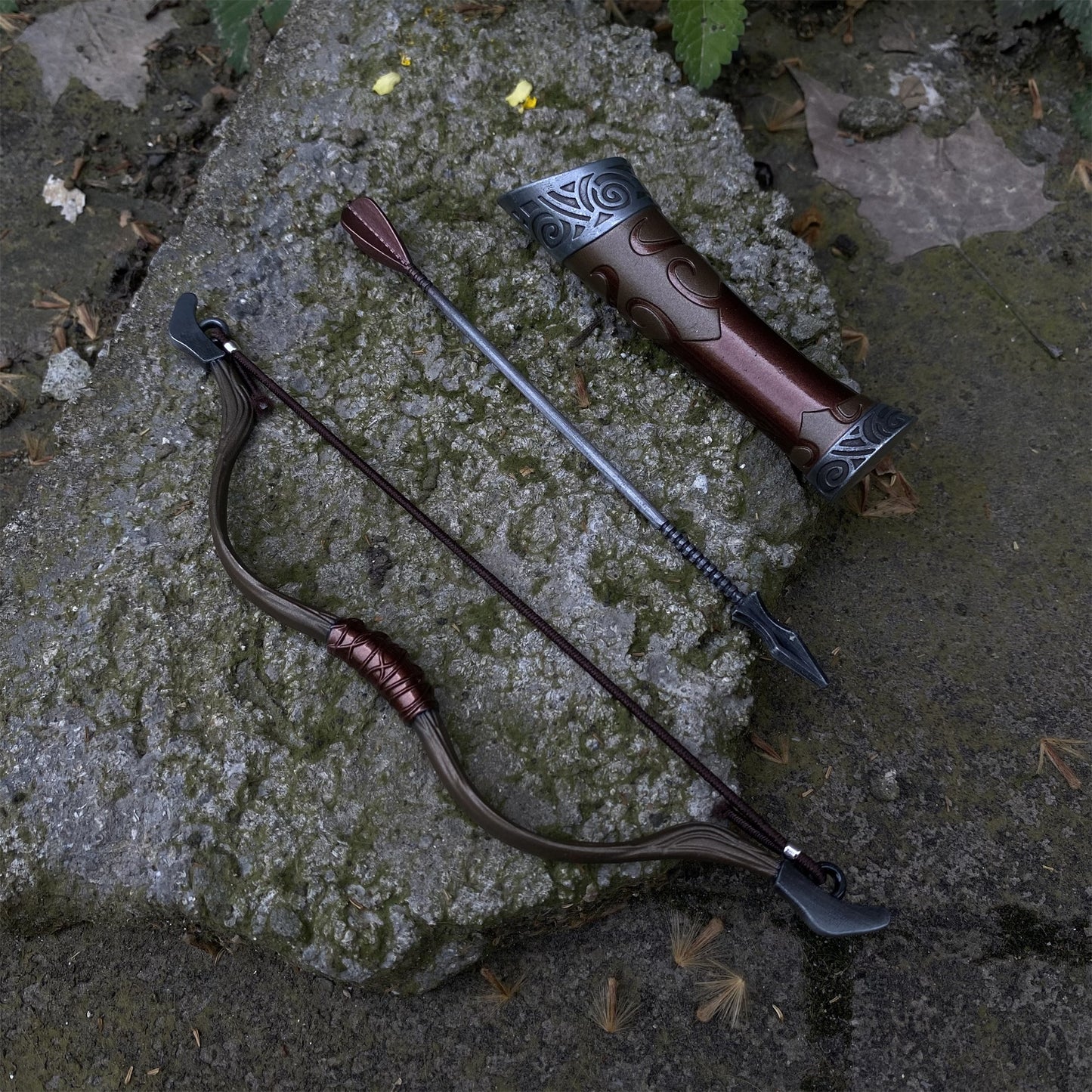 Metal 1:6 Steel Hunting Bow Miniature