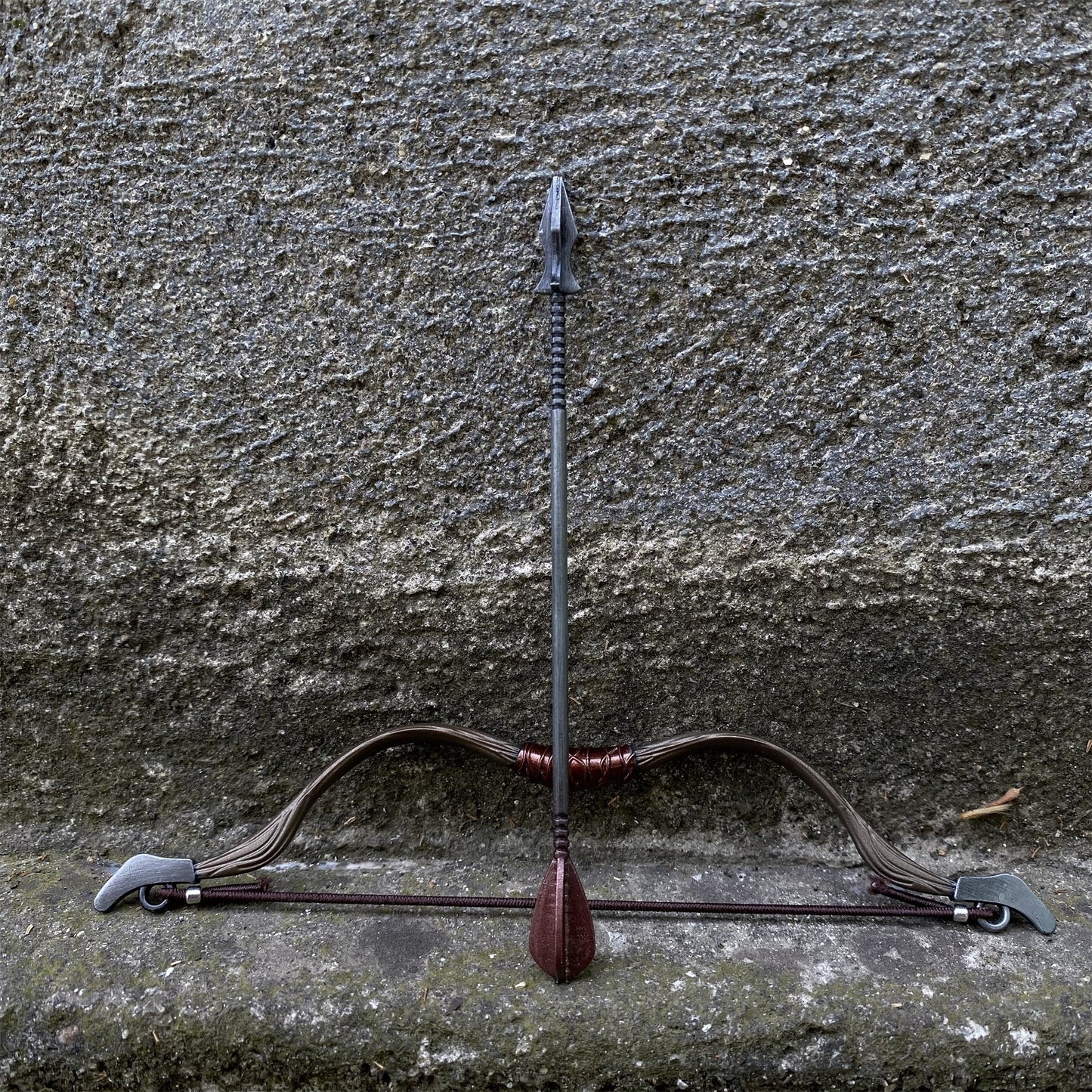 Metal 1:6 Steel Hunting Bow Miniature