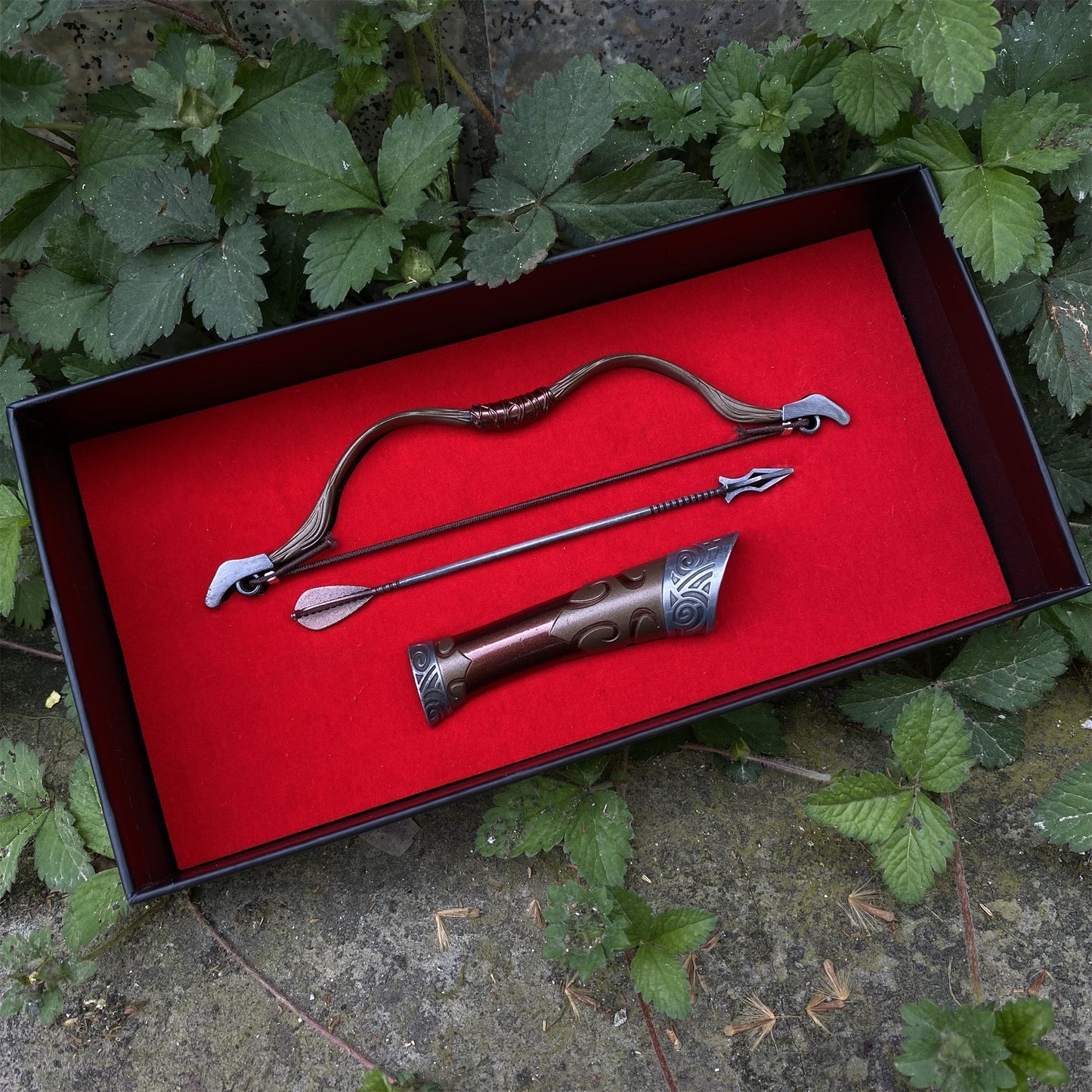 Metal 1:6 Steel Hunting Bow Miniature