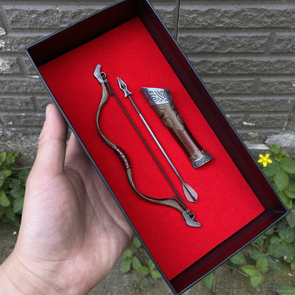 Metal 1:6 Steel Hunting Bow Miniature