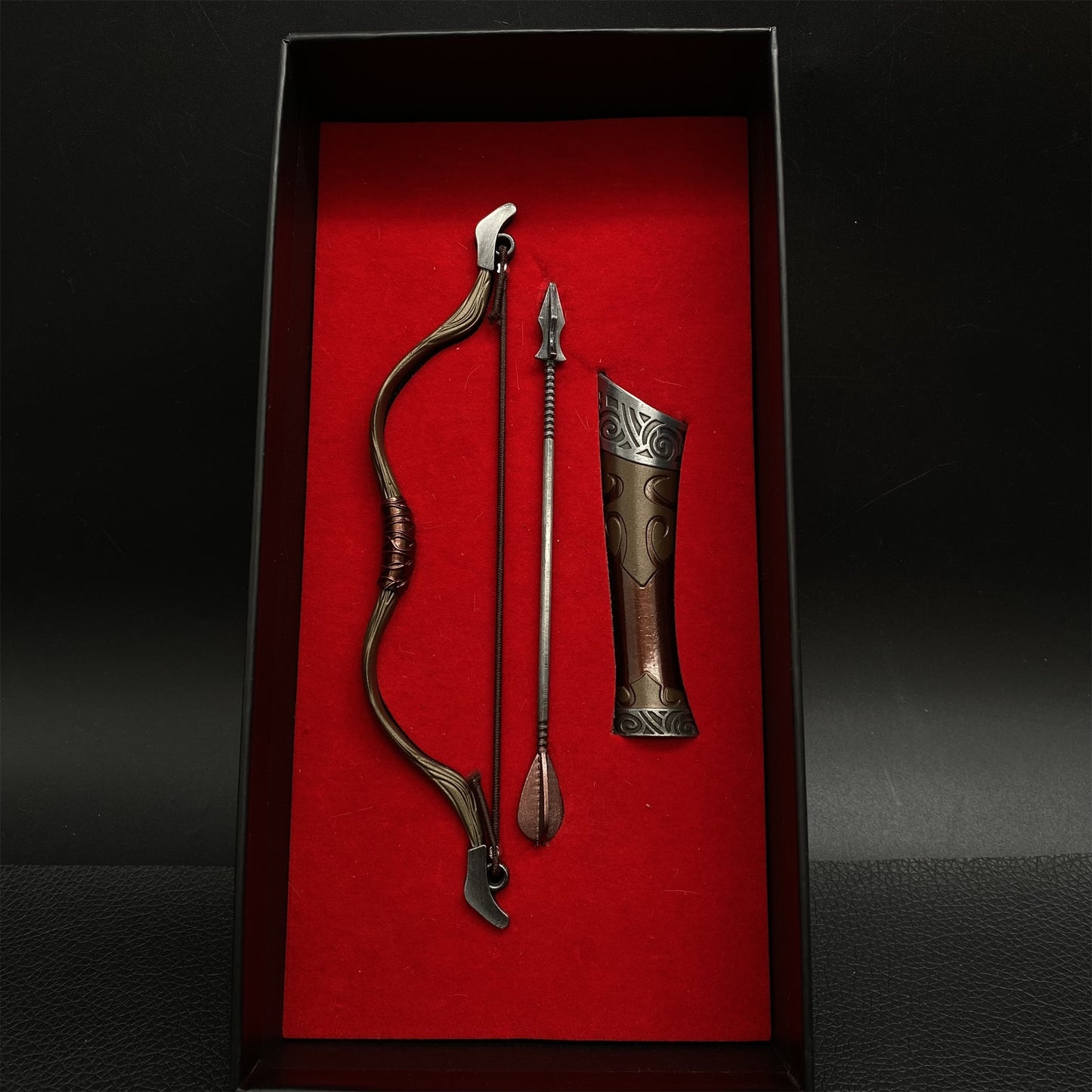 Metal 1:6 Steel Hunting Bow Miniature