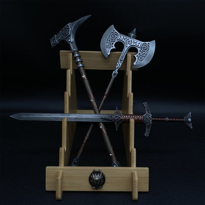 Metal Skyrim Weapons War Hammer Greatsword Giant Axe 3 In 1 Gift Box