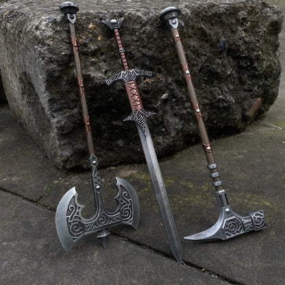 Metal Skyrim Weapons War Hammer Greatsword Giant Axe 3 In 1 Gift Box