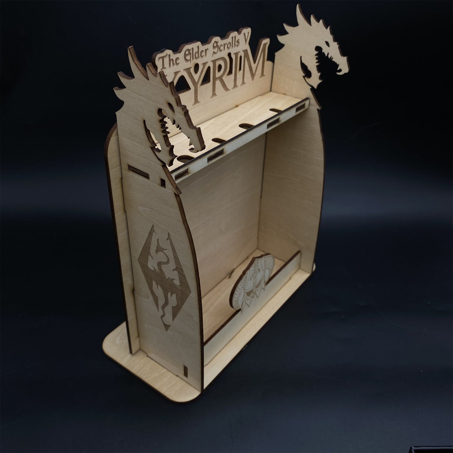 4 in 1 Skyrim Daedric Weapon With Handmade Wooden Stand