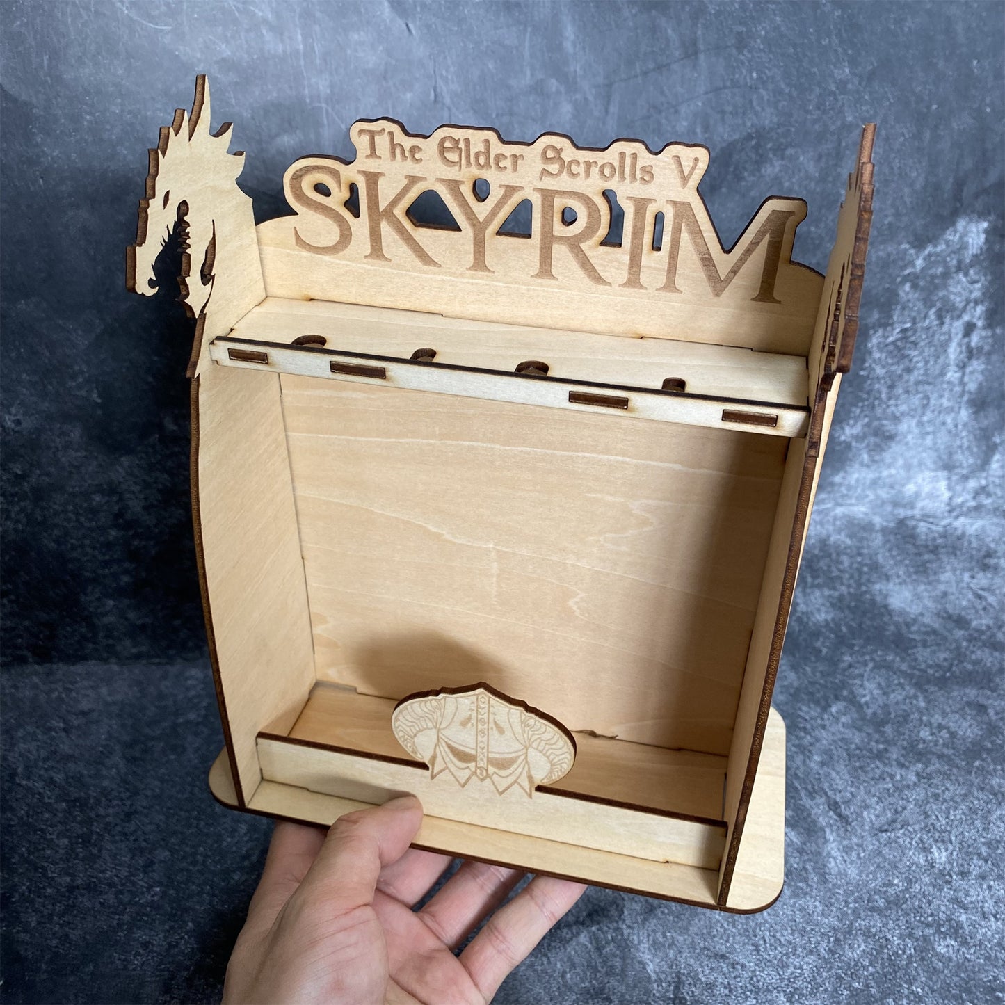 4 in 1 Skyrim Daedric Weapon With Handmade Wooden Stand