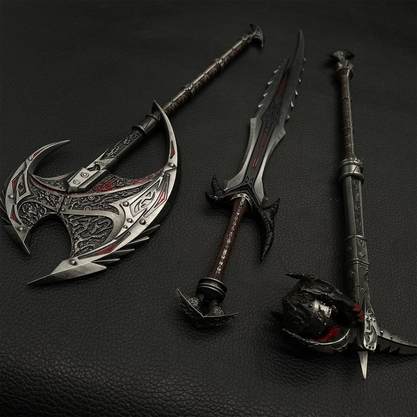 Daedric Greatsword Battleaxe Warhammer 3 In 1 Gift Box