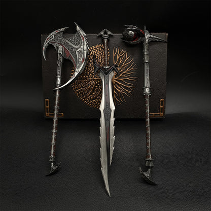 Daedric Greatsword Battleaxe Warhammer 3 In 1 Gift Box