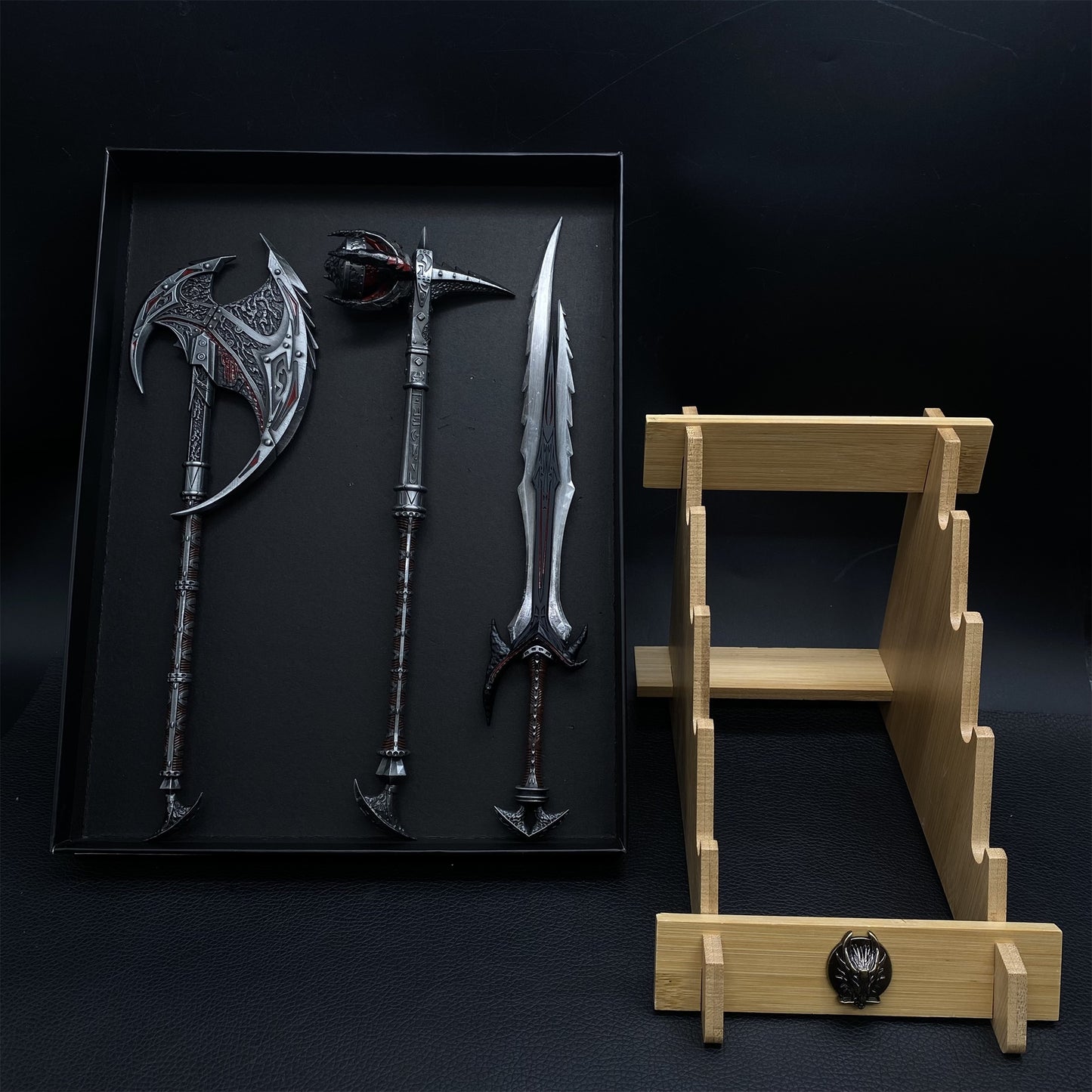 Daedric Greatsword Battleaxe Warhammer 3 In 1 Gift Box
